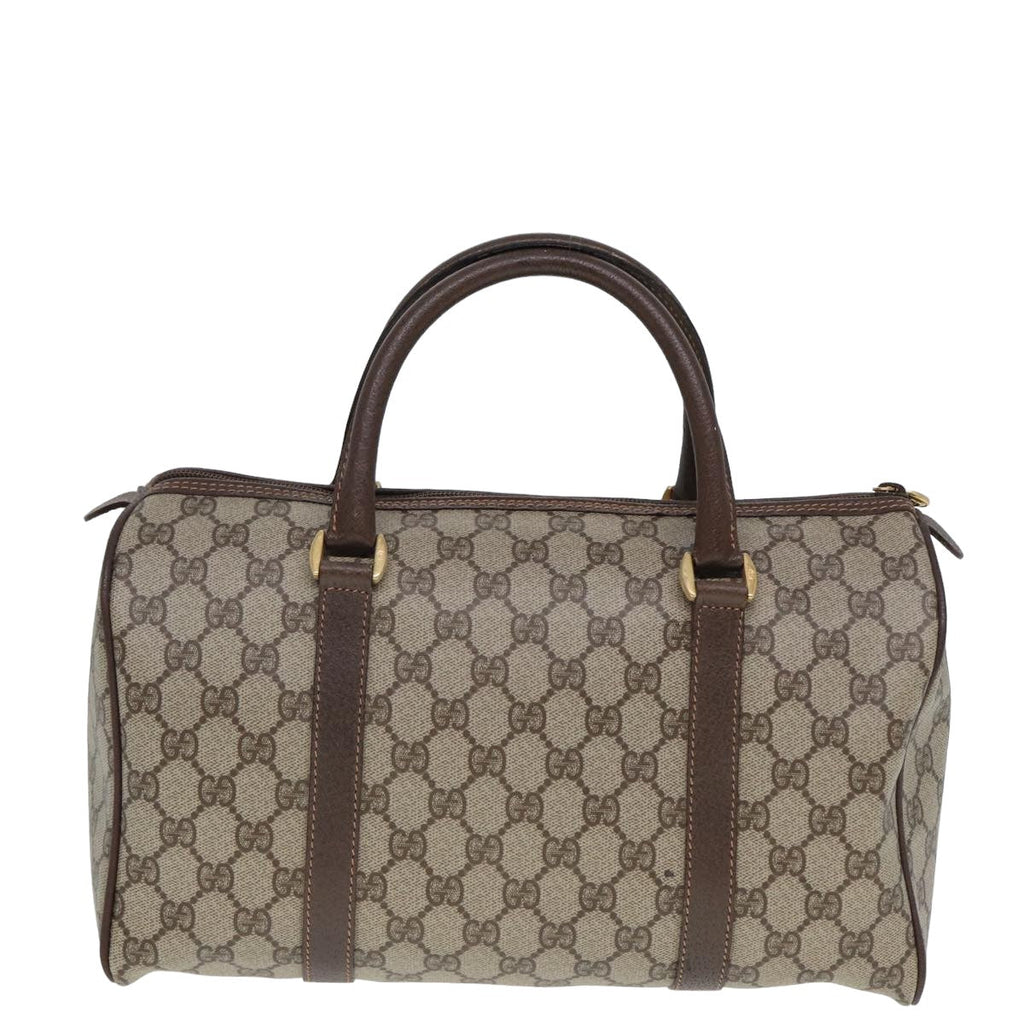 GUCCI GG Supreme Boston Bag PVC Leather Beige 79505