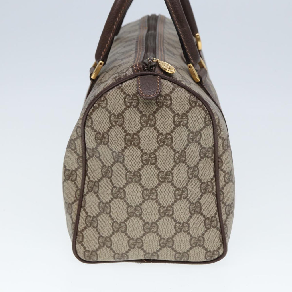 GUCCI GG Supreme Boston Bag PVC Leather Beige 79505