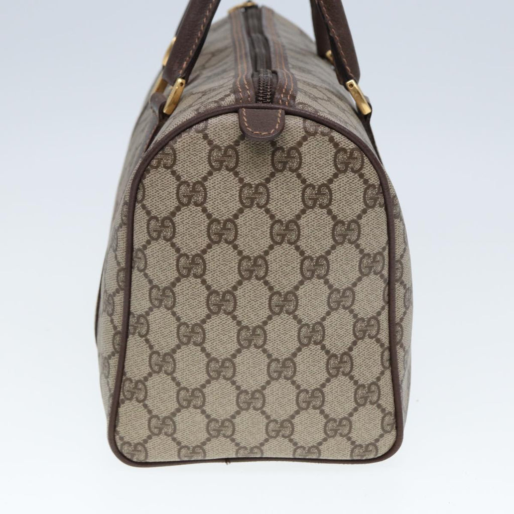 GUCCI GG Supreme Boston Bag PVC Leather Beige 79505