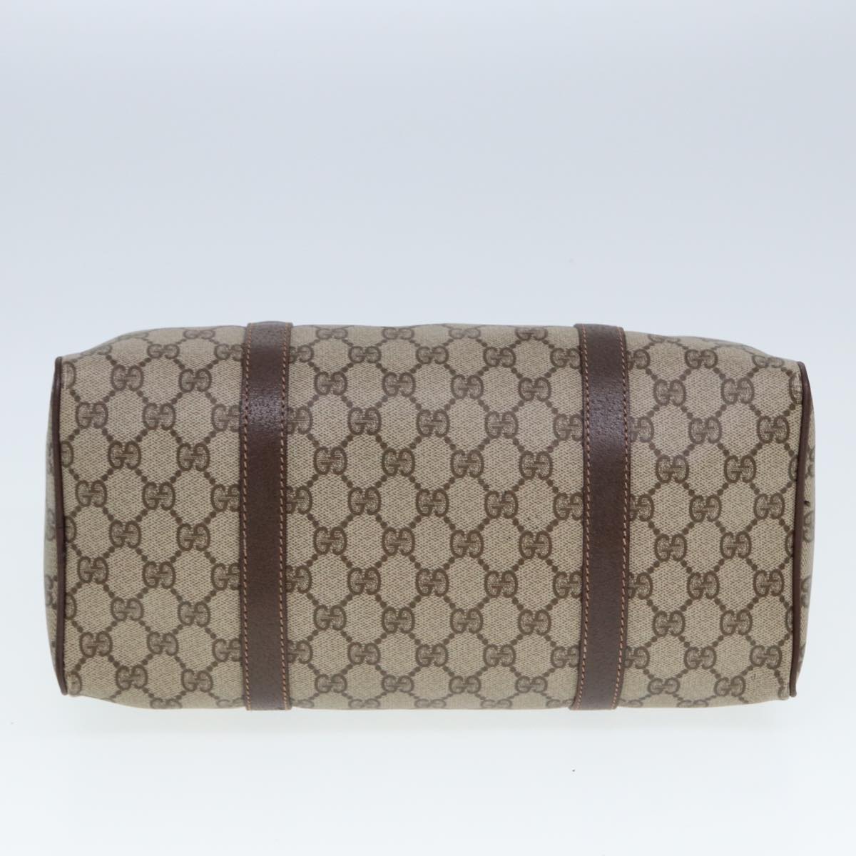 GUCCI GG Supreme Boston Bag PVC Leather Beige 79505