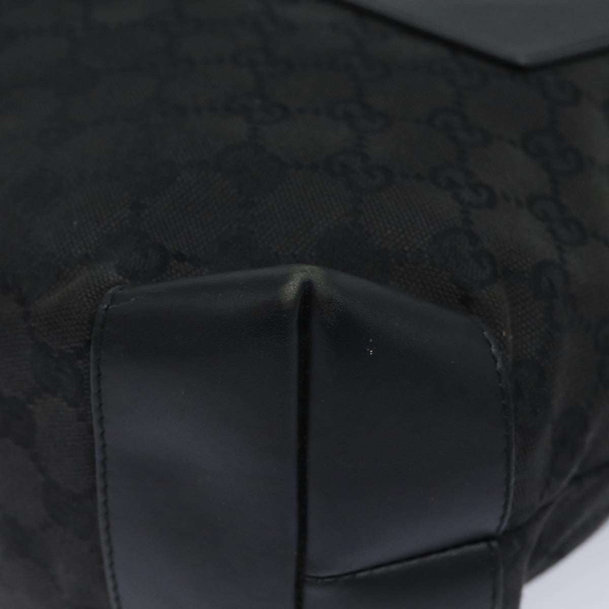 GUCCI GG Canvas Tote Bag Black 28892 79508