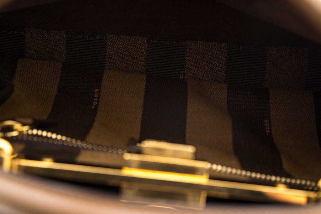 Fendi Brown Leather Peak-A-Boo Handbag