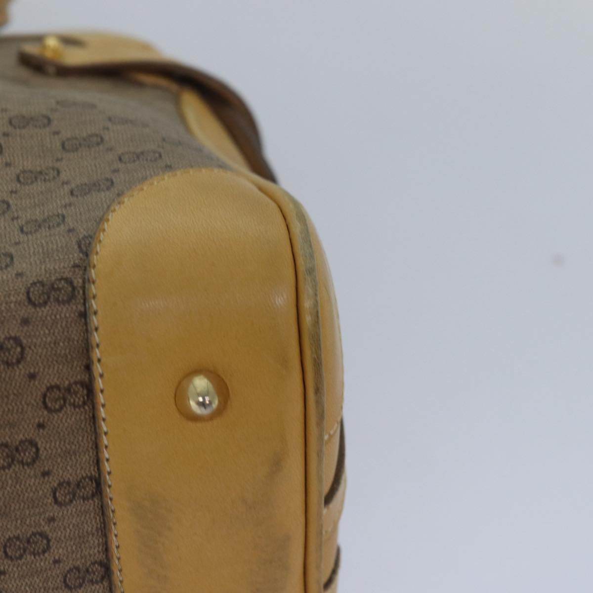 GUCCI Micro GG Supreme Hand Bag PVC Leather Beige 000 106 1325 79521