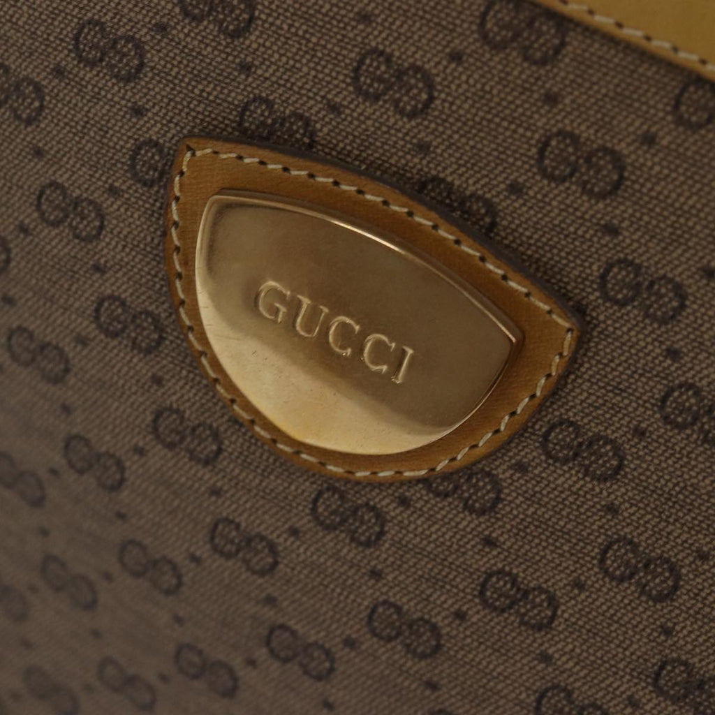 GUCCI Micro GG Supreme Hand Bag PVC Leather Beige 000 106 1325 79521