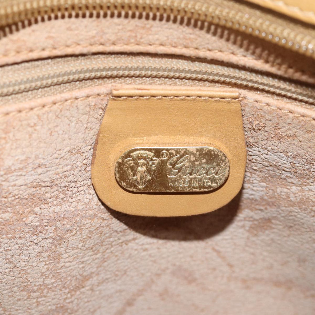 GUCCI Micro GG Supreme Hand Bag PVC Leather Beige 000 106 1325 79521