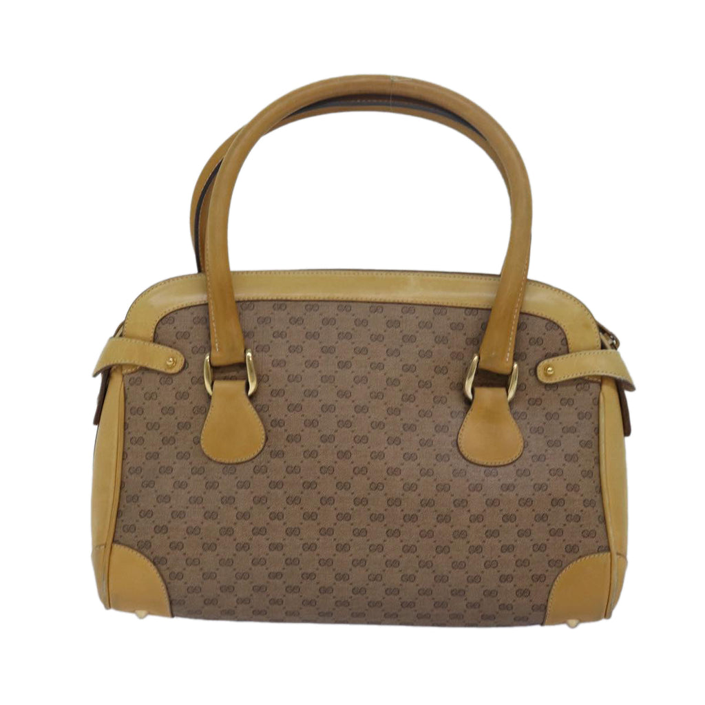 GUCCI Micro GG Supreme Hand Bag PVC Leather Beige 000 106 1325 79521