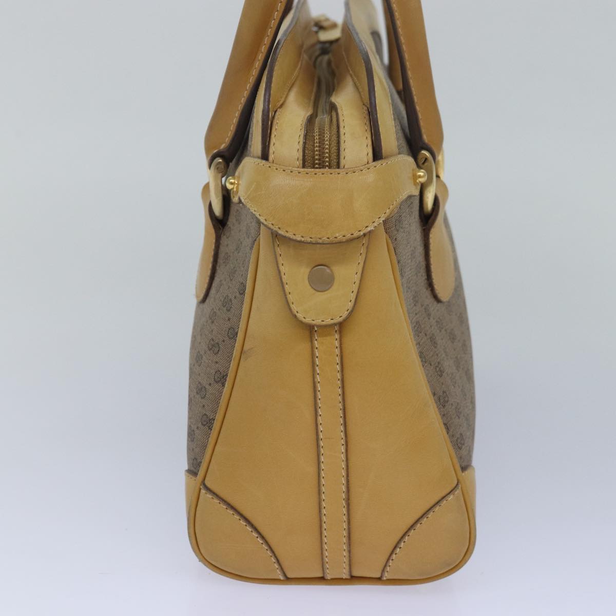 GUCCI Micro GG Supreme Hand Bag PVC Leather Beige 000 106 1325 79521
