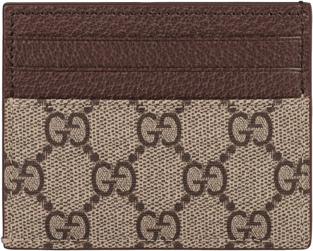 GUCCI Mini Coated Canvas Card Holder