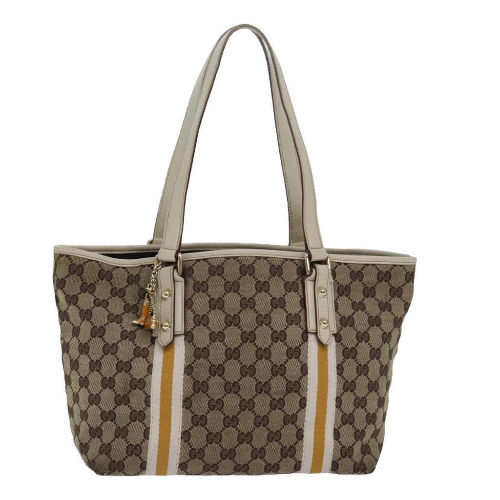 GUCCI GG Canvas Tote Bag Beige 137396 79542