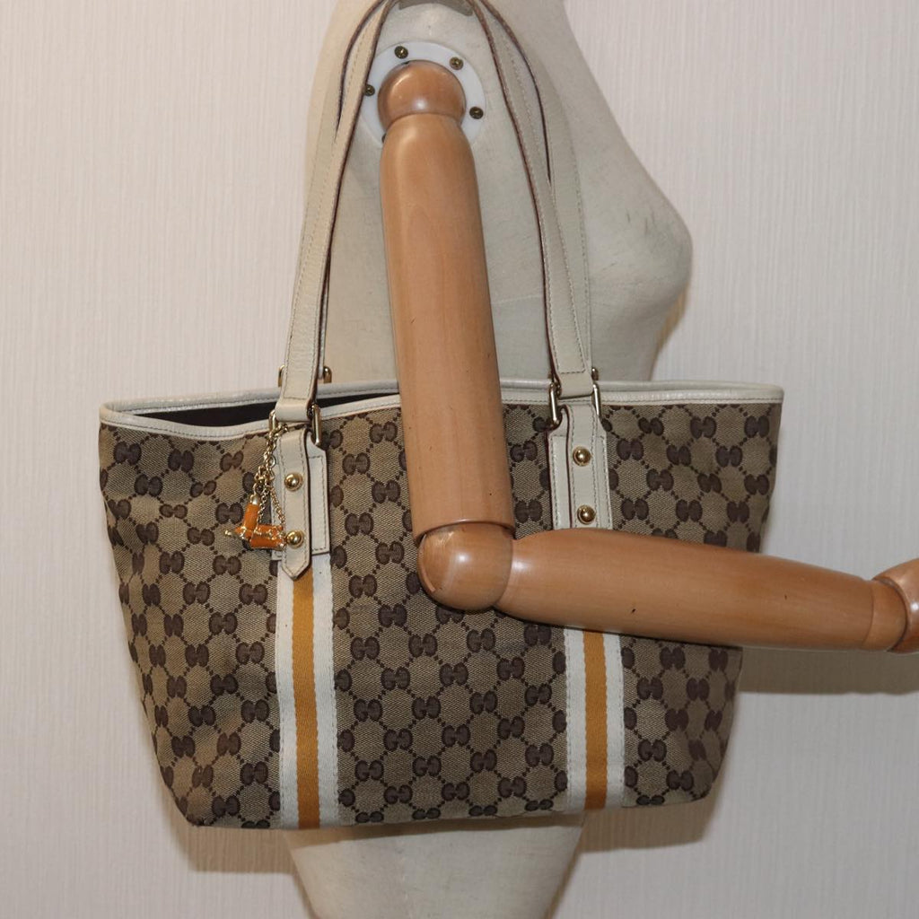 GUCCI GG Canvas Tote Bag Beige 137396 79542
