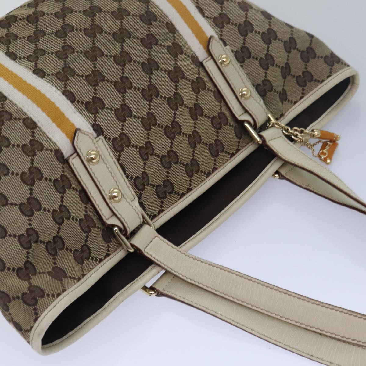 GUCCI GG Canvas Tote Bag Beige 137396 79542