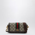 Gucci Ophidia Mini Bag In Beige/Ebony Gg Fabric Men
