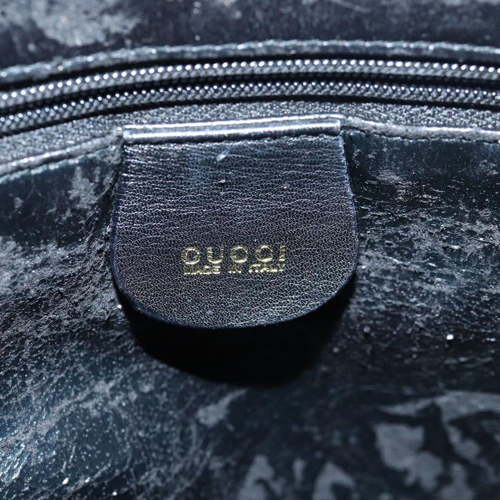 GUCCI Bamboo Hand Bag Leather Black 000 2865 0290 79569