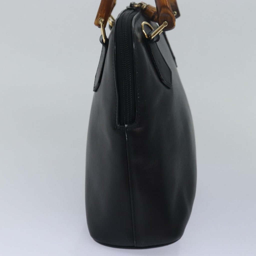 GUCCI Bamboo Hand Bag Leather Black 000 2865 0290 79569