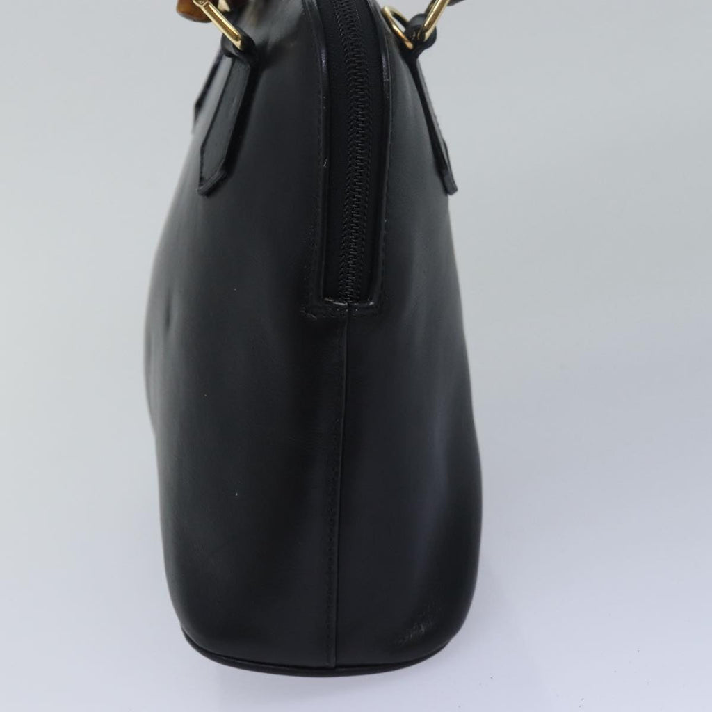 GUCCI Bamboo Hand Bag Leather Black 000 2865 0290 79569