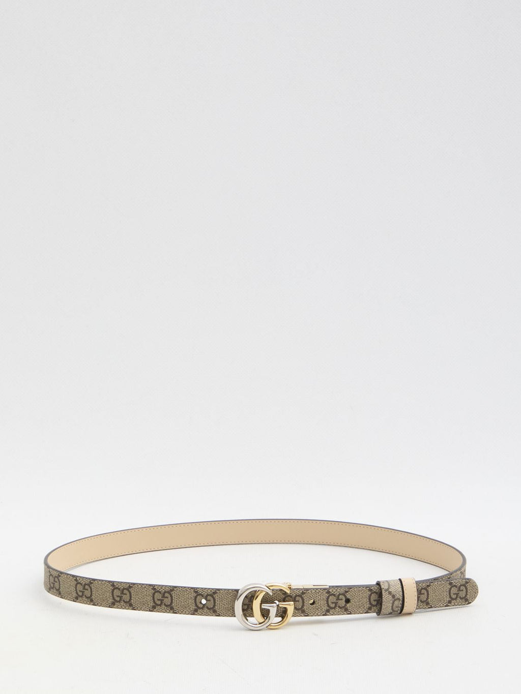 GUCCI Reversible GG Supreme Fabric Belt with Elegant Buckle 4x3 cm