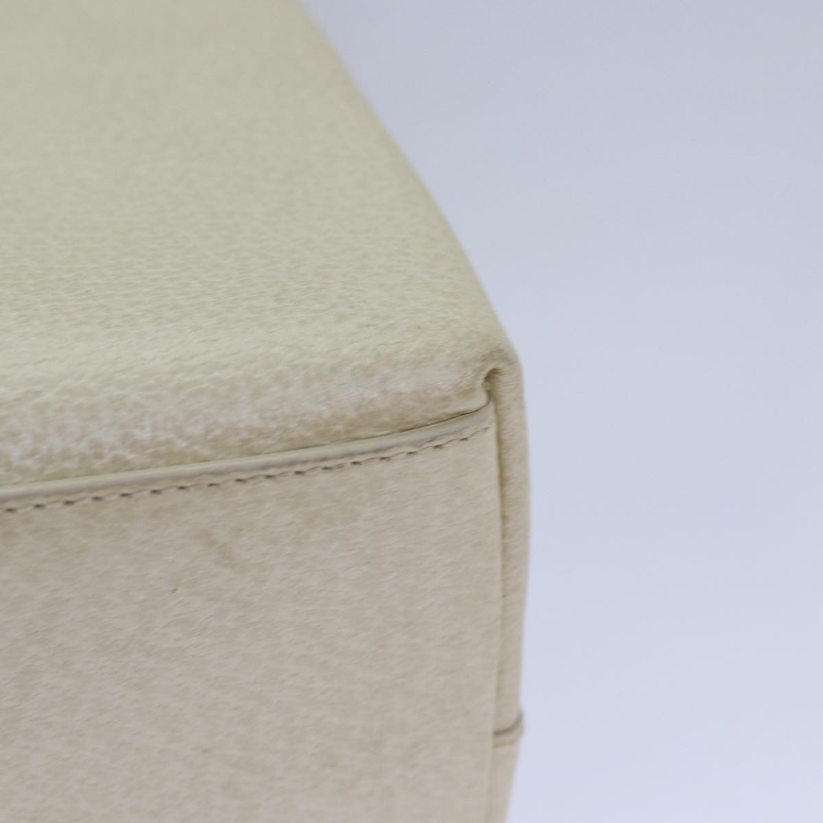 GUCCI Bamboo Hand Bag Leather White 79581