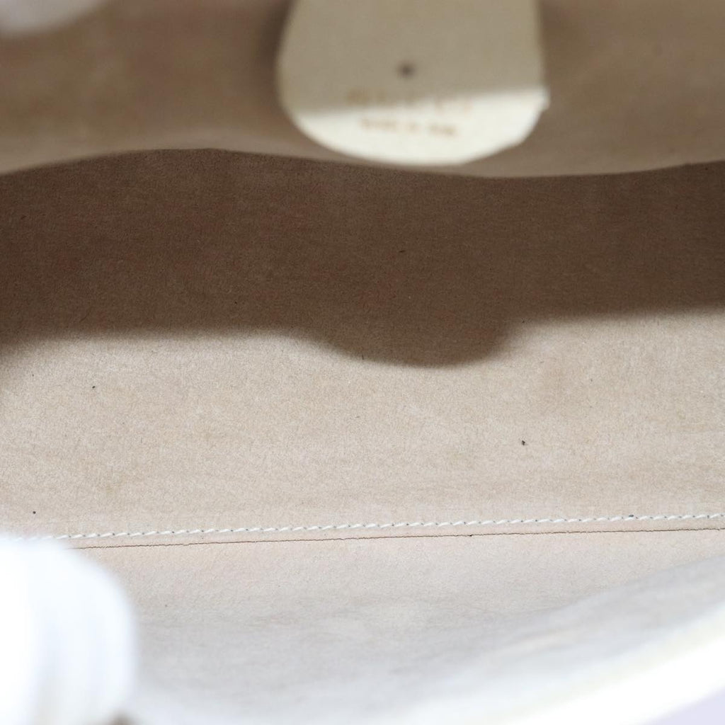 GUCCI Bamboo Hand Bag Leather White 79581