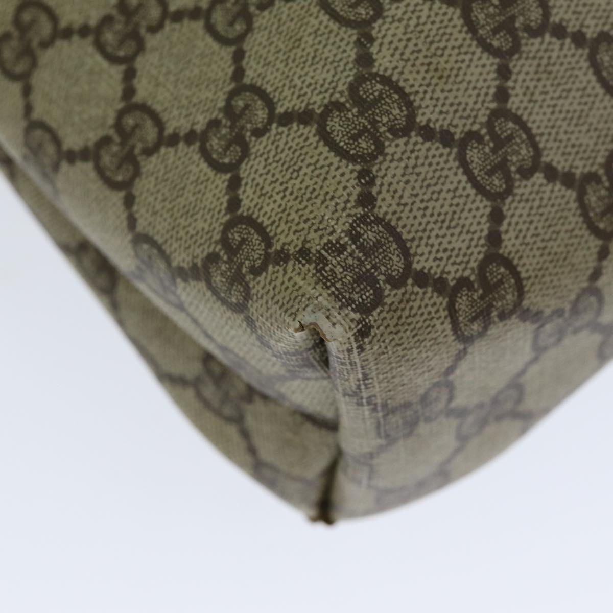 GUCCI GG Supreme Tote Bag PVC Leather Beige 002 39 0130 79588