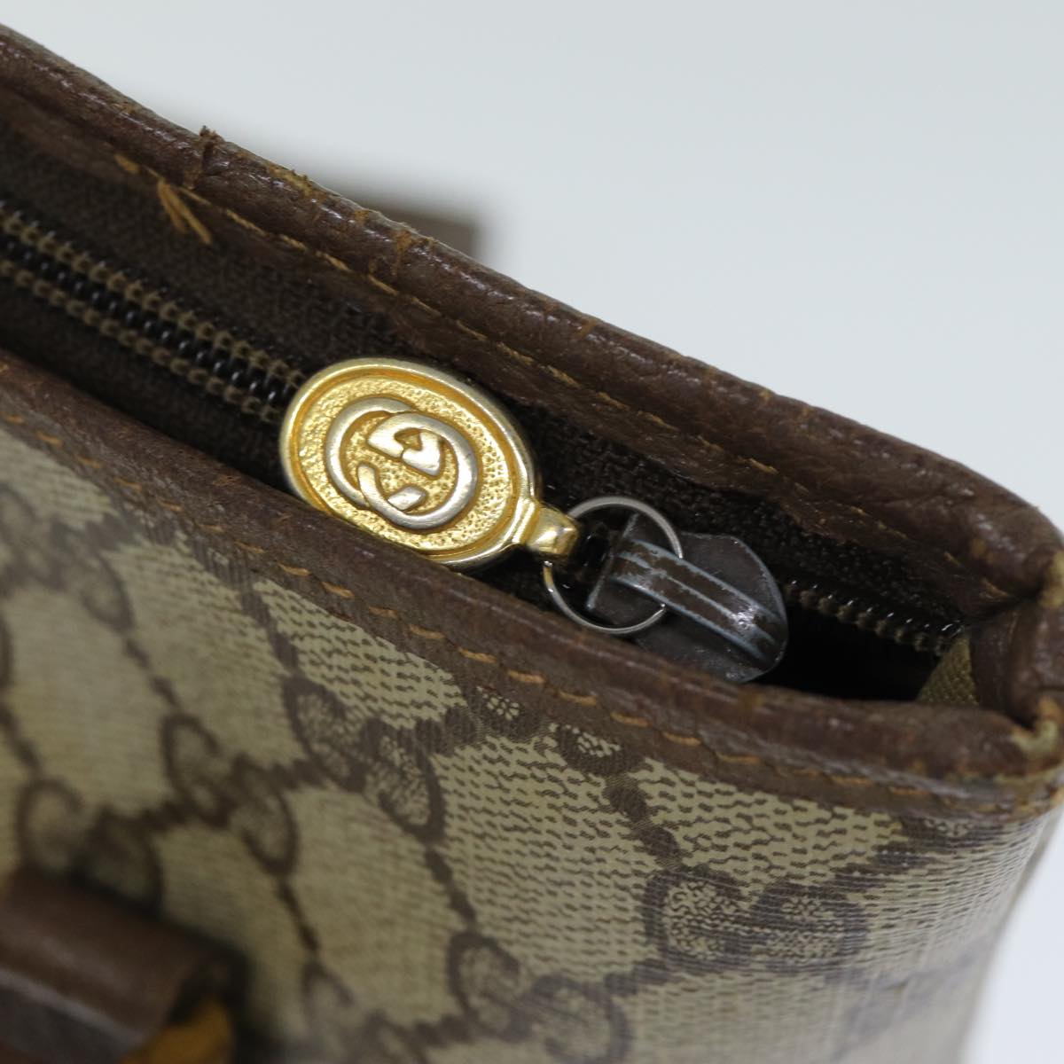 GUCCI GG Supreme Tote Bag PVC Leather Beige 002 39 0130 79588