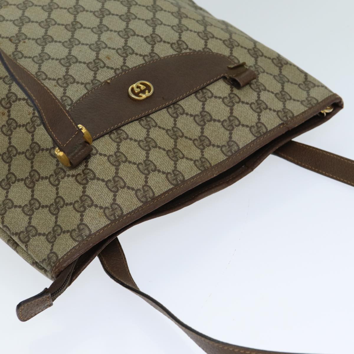 GUCCI GG Supreme Tote Bag PVC Leather Beige 002 39 0130 79588
