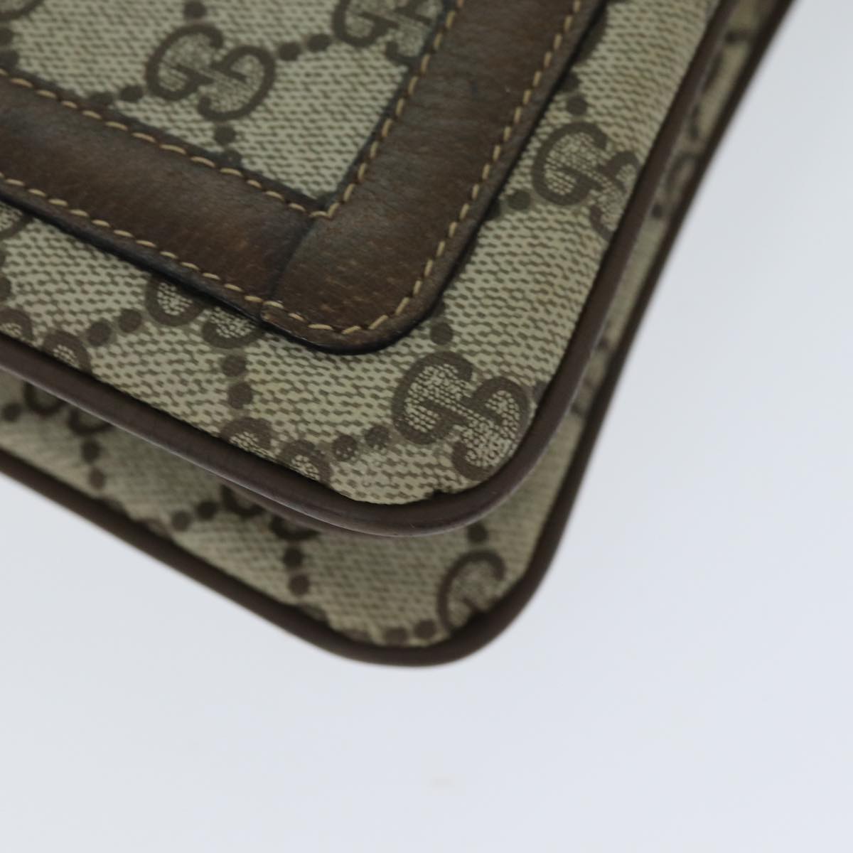 GUCCI GG Supreme Shoulder Bag PVC Leather Beige 14 02 013 79589