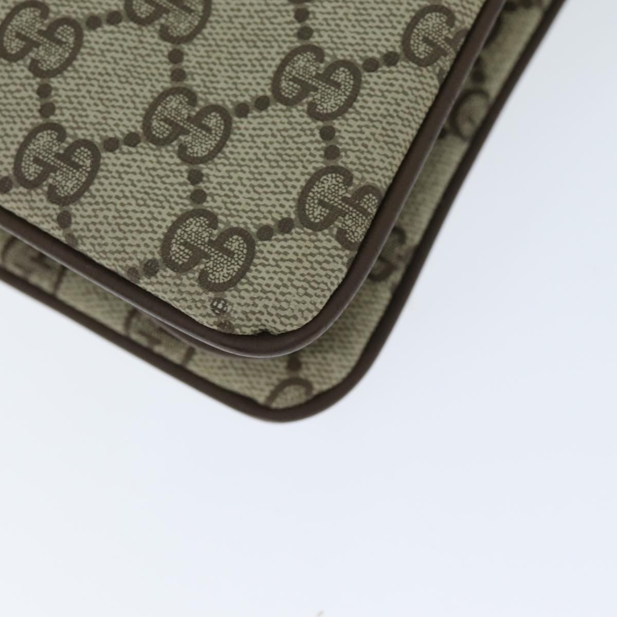 GUCCI GG Supreme Shoulder Bag PVC Leather Beige 14 02 013 79589