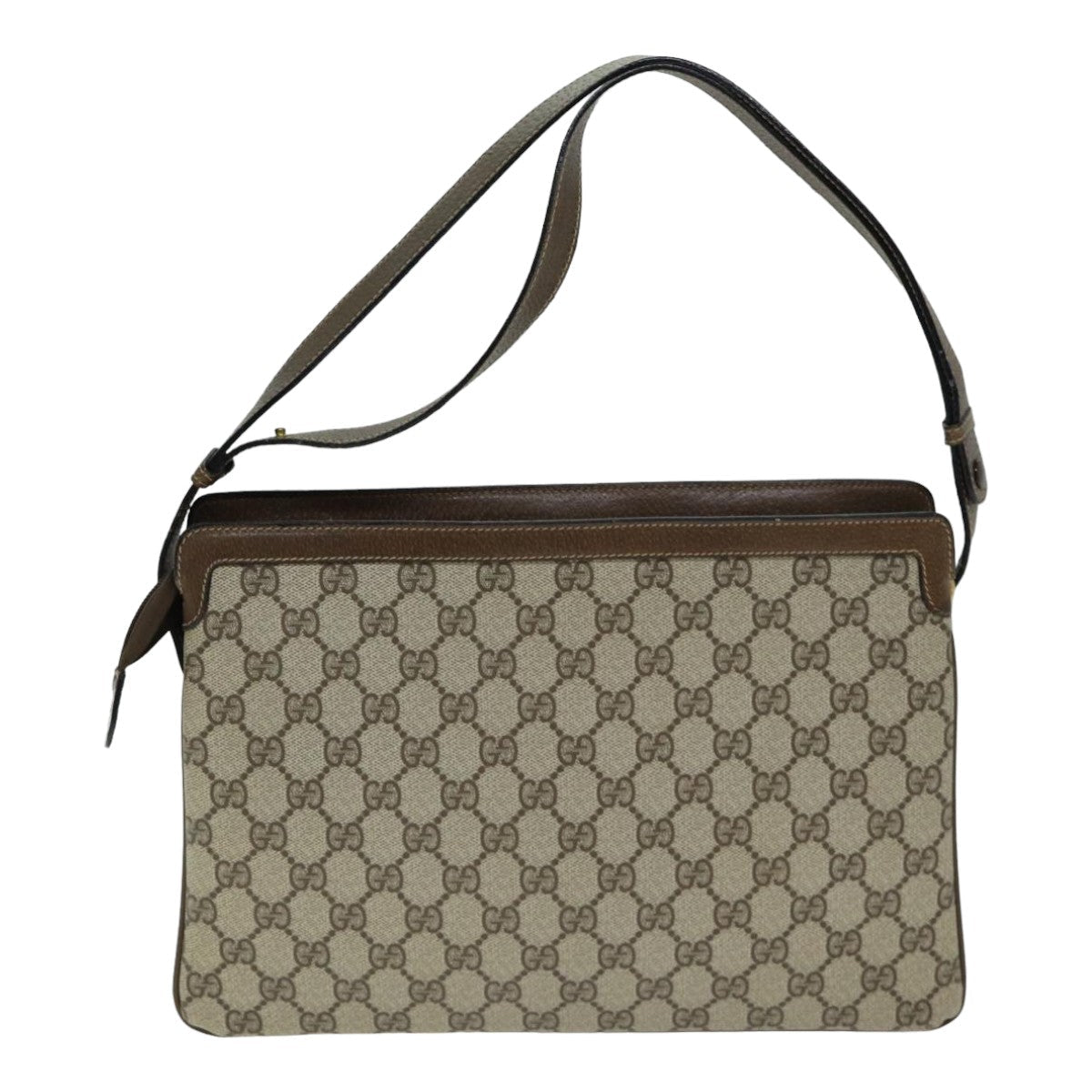 GUCCI GG Supreme Shoulder Bag PVC Leather Beige 14 02 013 79589