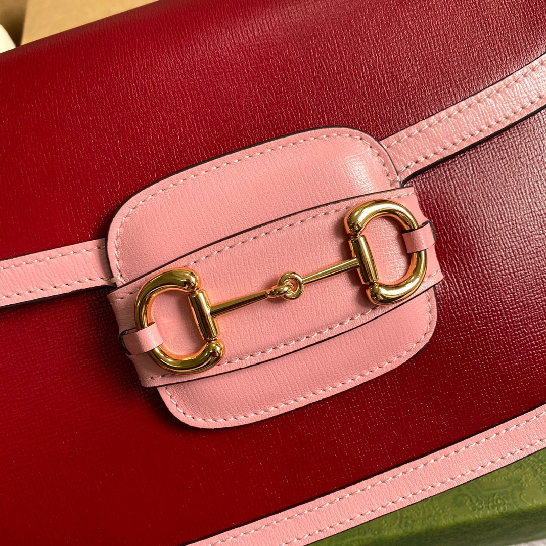 gg Horsebit 1955 Shoulder Bag Red For Women, Women’s Bags 9.8in/25cm gg 