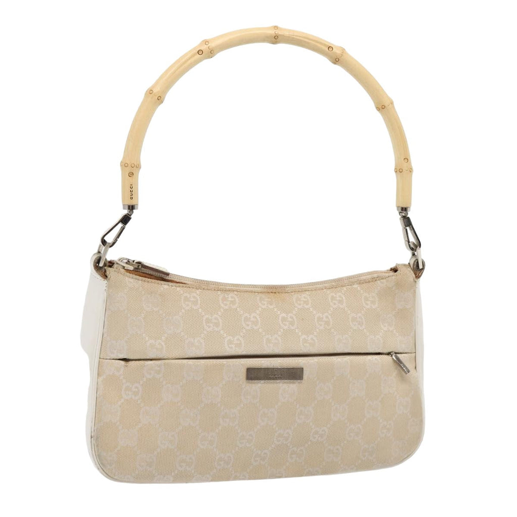 GUCCI Bamboo GG Canvas Hand Bag Beige 001 3865 79596