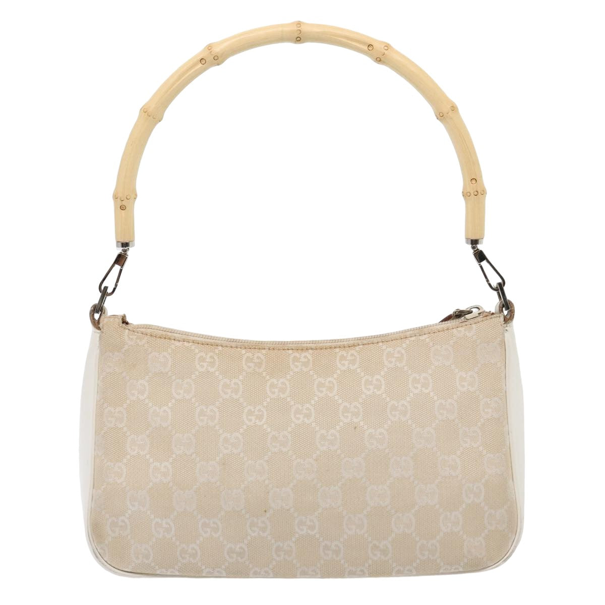GUCCI Bamboo GG Canvas Hand Bag Beige 001 3865 79596