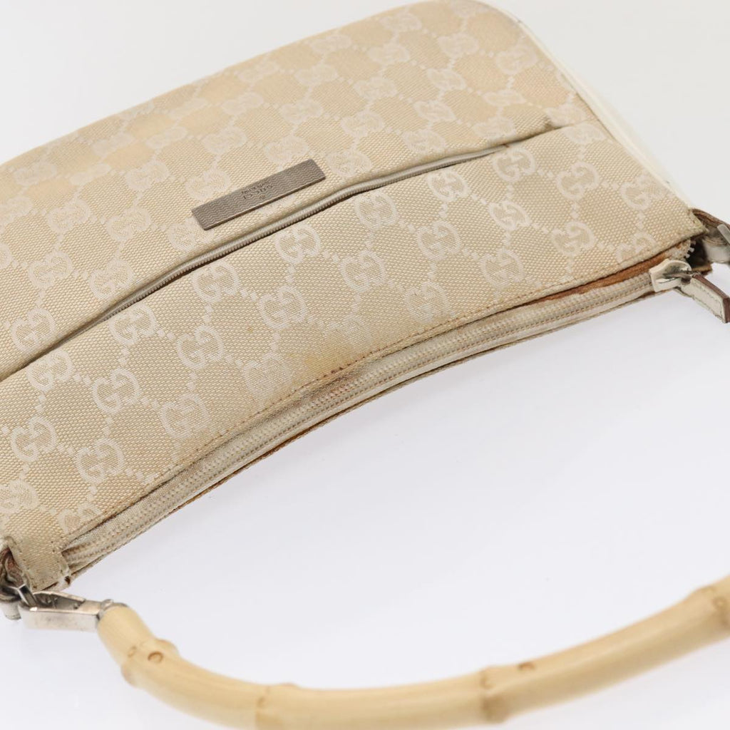 GUCCI Bamboo GG Canvas Hand Bag Beige 001 3865 79596