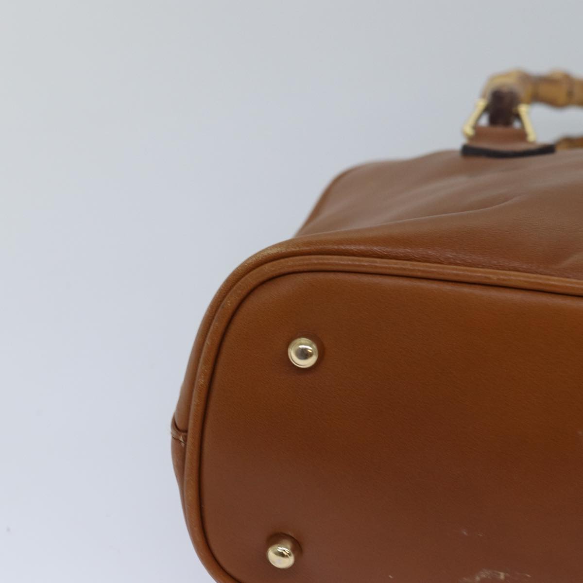 GUCCI Bamboo Hand Bag Leather Brown 000 1274 0290 79612