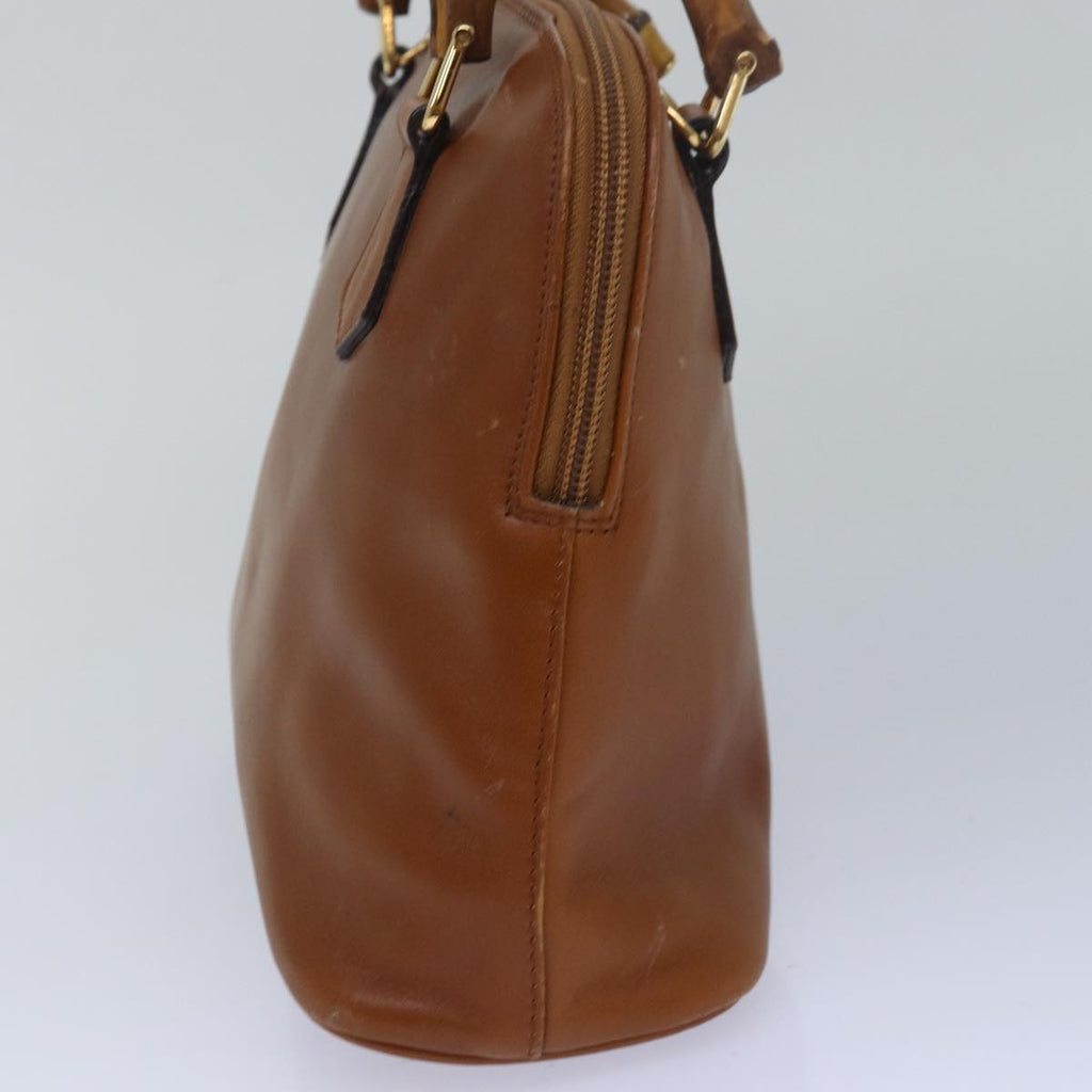 GUCCI Bamboo Hand Bag Leather Brown 000 1274 0290 79612