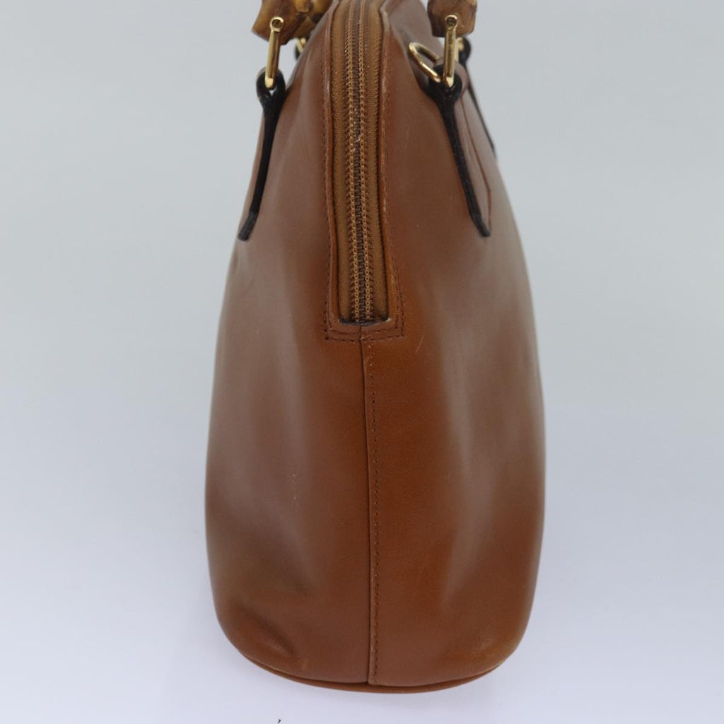 GUCCI Bamboo Hand Bag Leather Brown 000 1274 0290 79612