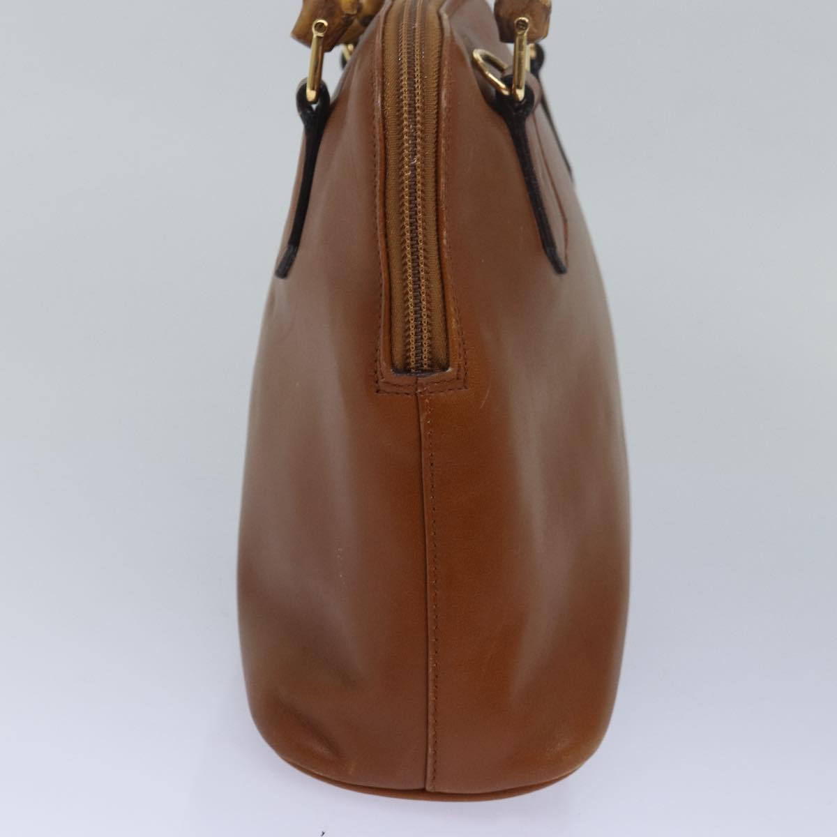 GUCCI Bamboo Hand Bag Leather Brown 000 1274 0290 79612