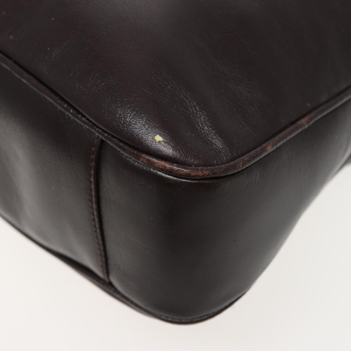 GUCCI Bamboo Hand Bag Leather 2way Brown 001 1705 1638 79613