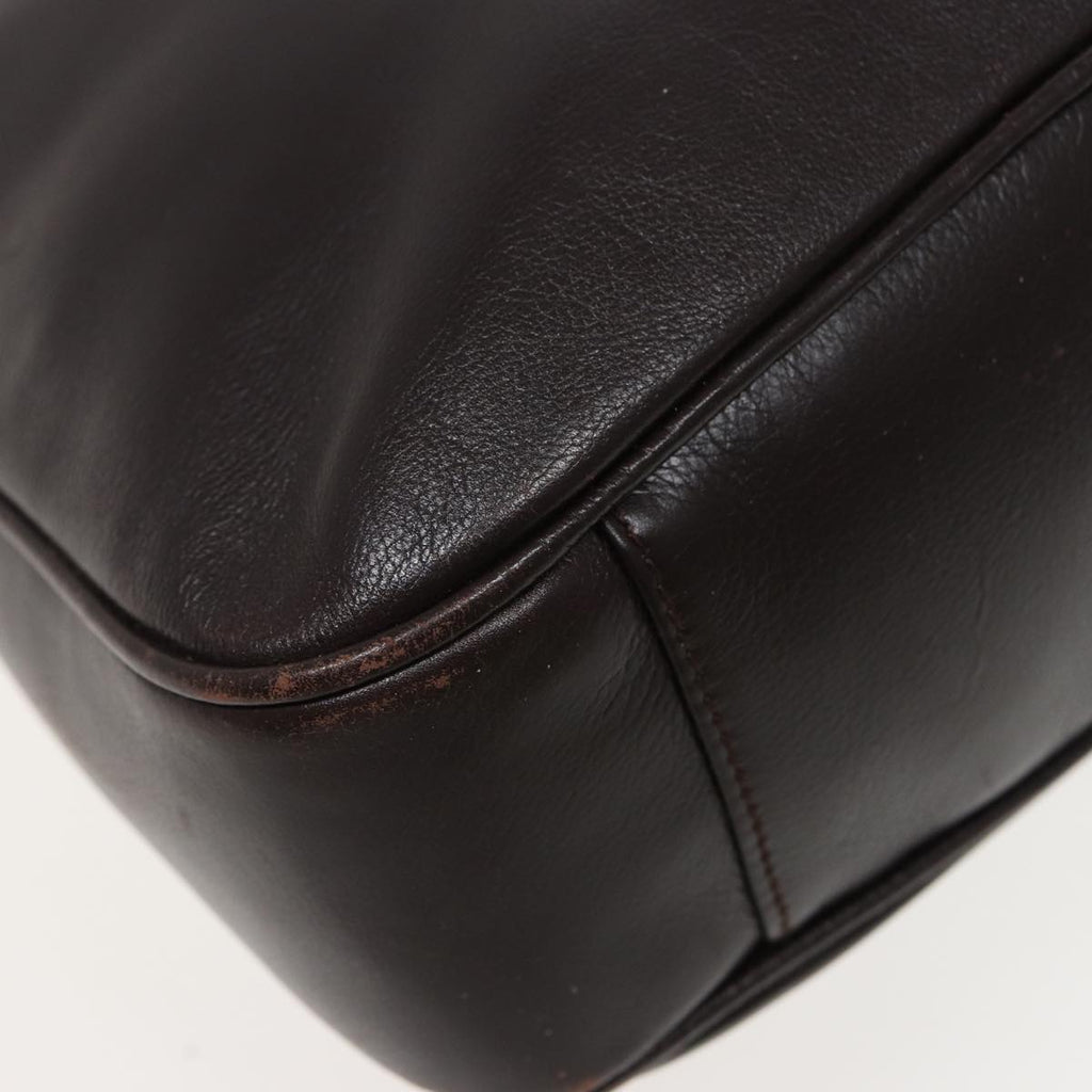 GUCCI Bamboo Hand Bag Leather 2way Brown 001 1705 1638 79613