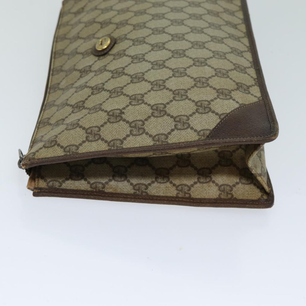 GUCCI GG Supreme Clutch Bag PVC Beige 97 01 029 79622