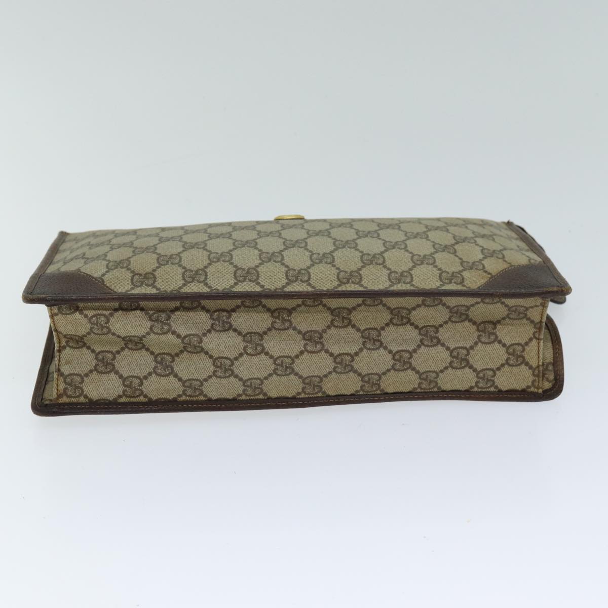 GUCCI GG Supreme Clutch Bag PVC Beige 97 01 029 79622