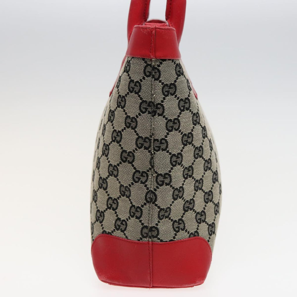 GUCCI GG Canvas Hand Bag Beige Red 002 1119 79632