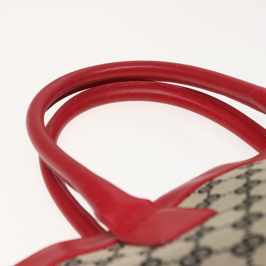 GUCCI GG Canvas Hand Bag Beige Red 002 1119 79632