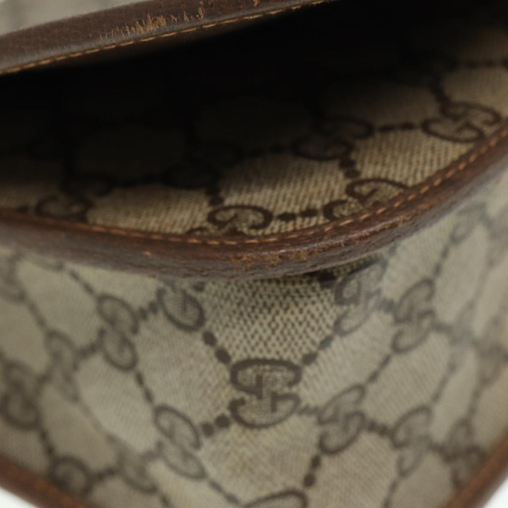 GUCCI GG Supreme Web Sherry Line Shoulder Bag PVC Beige 001 066 0551 79640