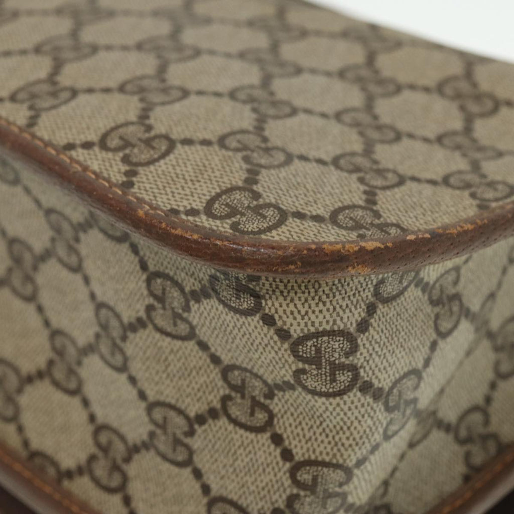 GUCCI GG Supreme Web Sherry Line Shoulder Bag PVC Beige 001 066 0551 79640