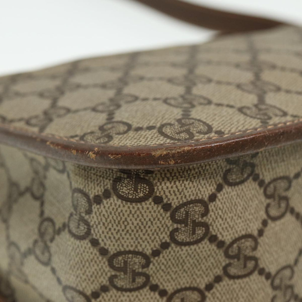 GUCCI GG Supreme Web Sherry Line Shoulder Bag PVC Beige 001 066 0551 79640