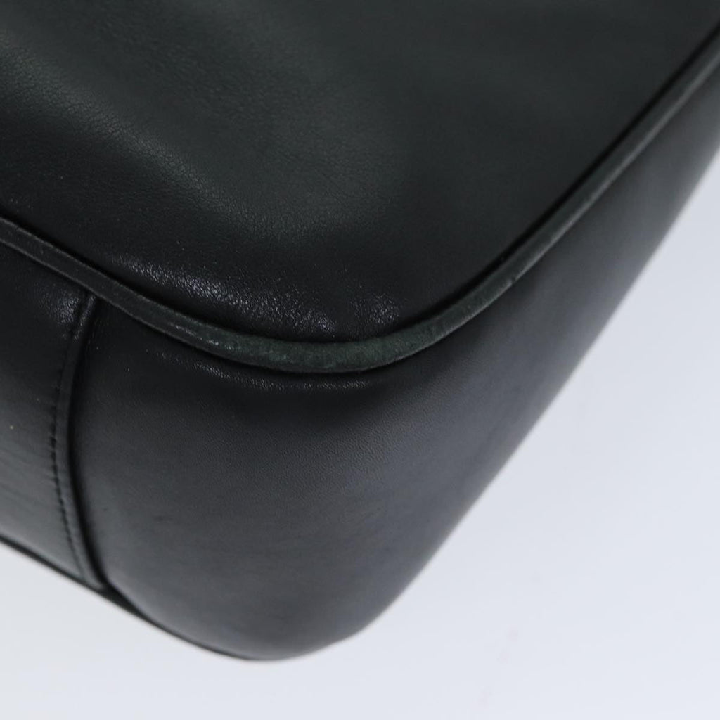 GUCCI Bamboo Hand Bag Leather 2way Black 001 1638 79644