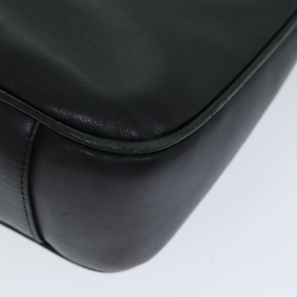GUCCI Bamboo Hand Bag Leather 2way Black 001 1638 79644