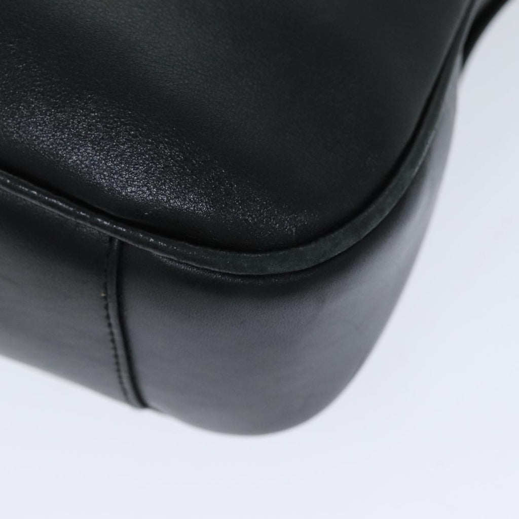 GUCCI Bamboo Hand Bag Leather 2way Black 001 1638 79644