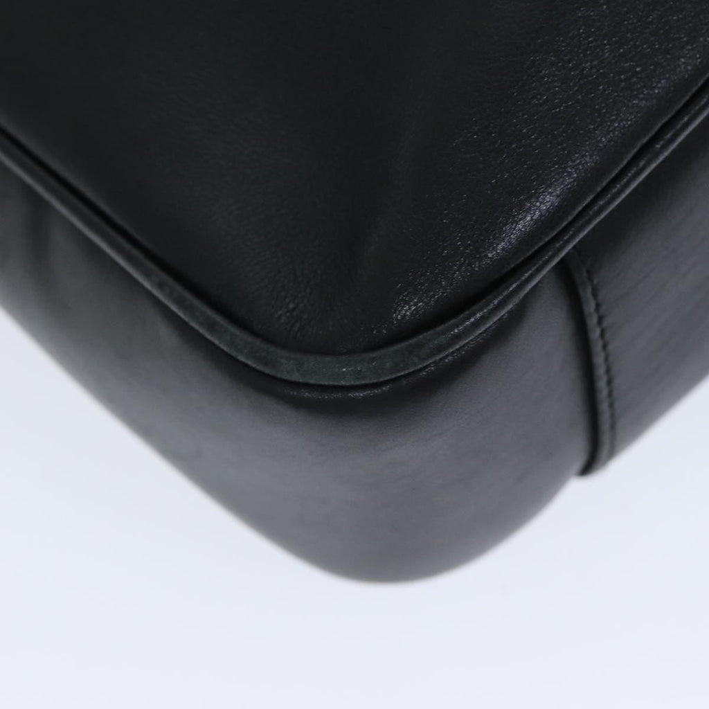 GUCCI Bamboo Hand Bag Leather 2way Black 001 1638 79644