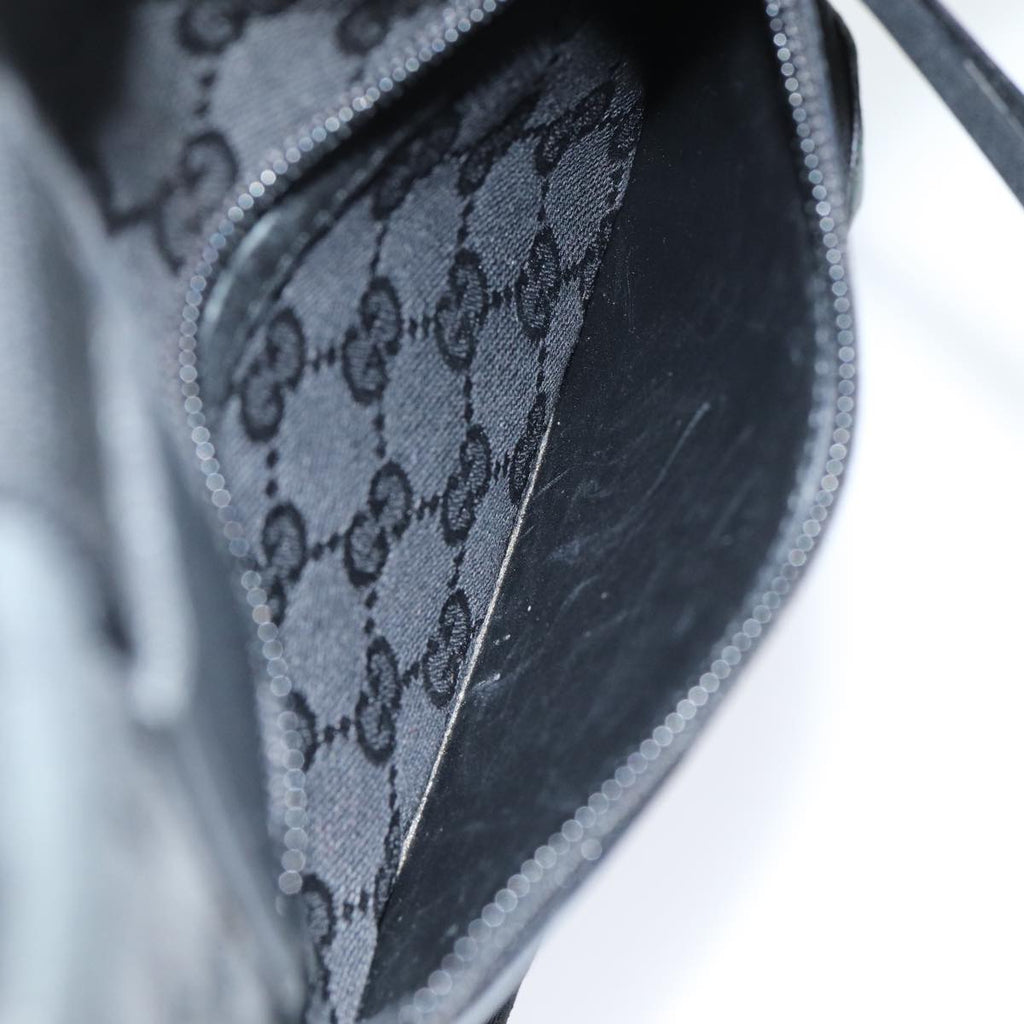 GUCCI GG Canvas Tote Bag Canvas Black 79649